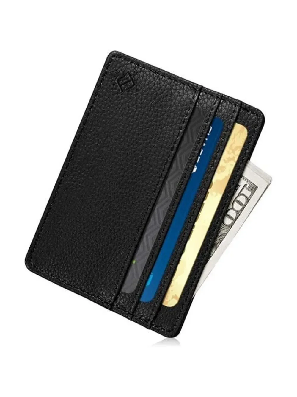 RFID Slim Card Holder Wallet with ID Window Front Pocket for Men Women